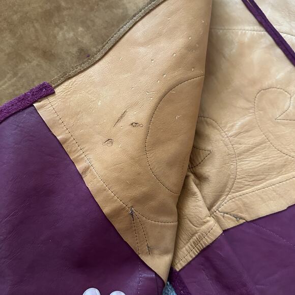 Women's Vintage 70's Santa Fe Leather Co Suede Handmade Vest Ponco Jacket Sz 10 - Picture 7 of 7